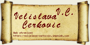 Velislava Čerković vizit kartica